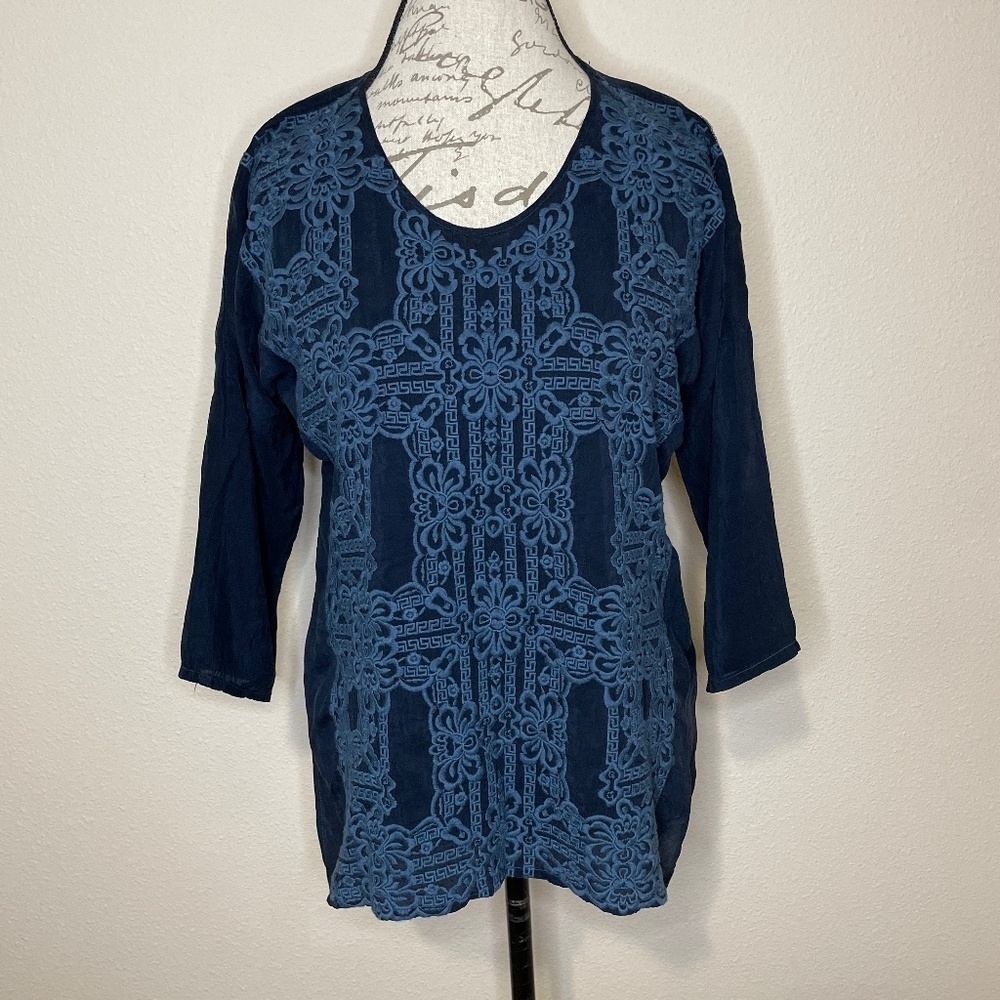 Johnny Was 3/4 sleeve top size XS​​​